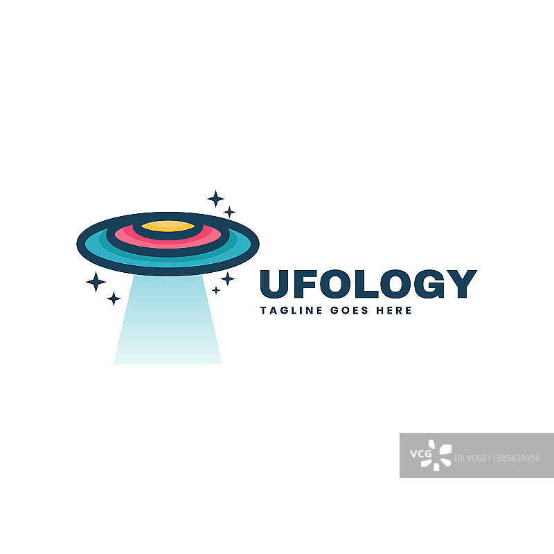 不明飞行物学简约吉祥物风格logo图片素材