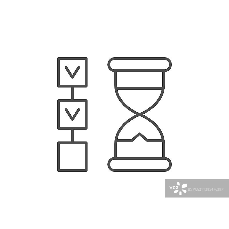 查看时间线轮廓图标图片素材