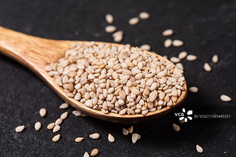 白芝麻粒特写图片素材