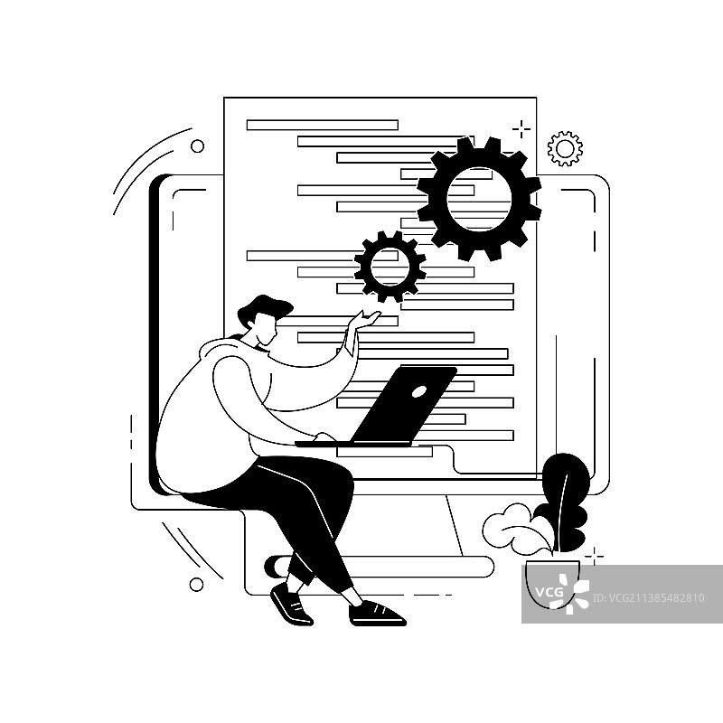 后端开发抽象概念图片素材