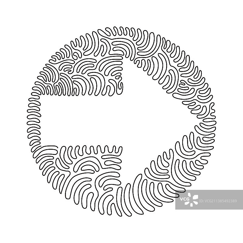 单线画：扁平箭头图标图片素材