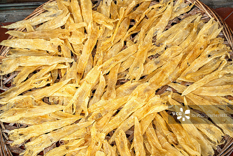 晾晒的鱼胶图片素材