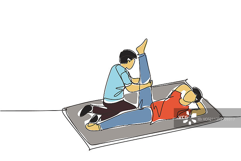 康复中心单线画图片素材