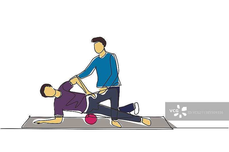 单线连续绘画专业男人图片素材