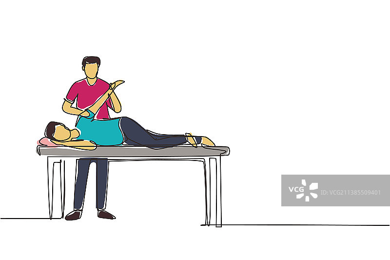 单线勾勒：病人躺着图片素材