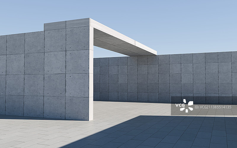 混凝土建筑停车场图片素材