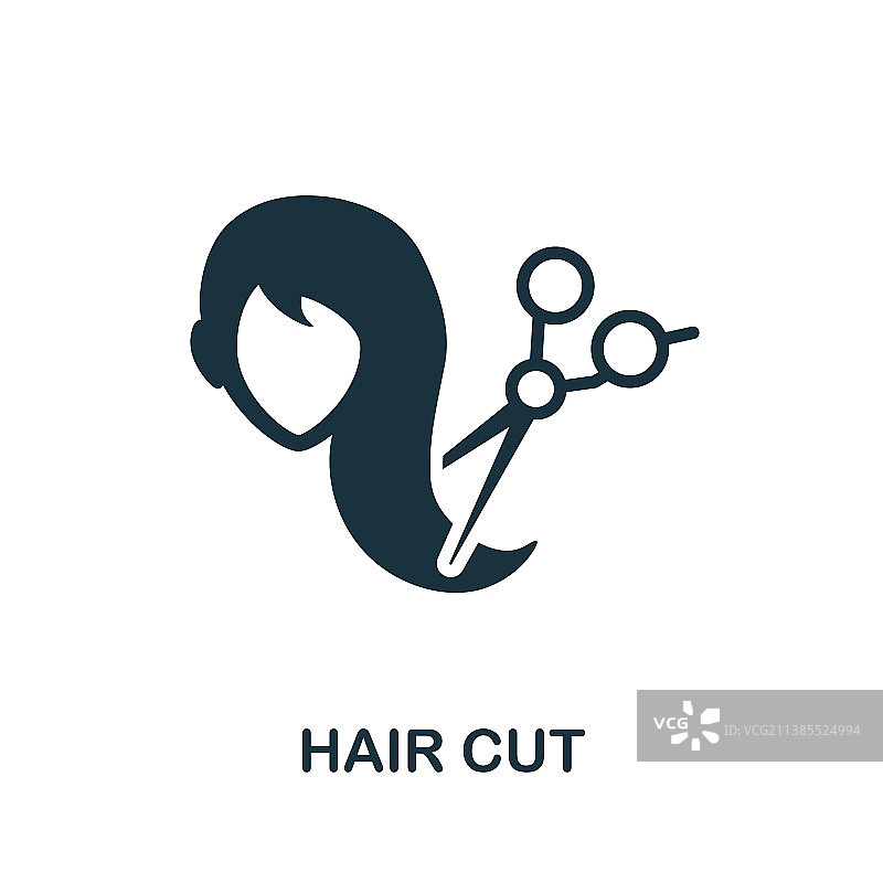 理发师的剪发单色图标图片素材
