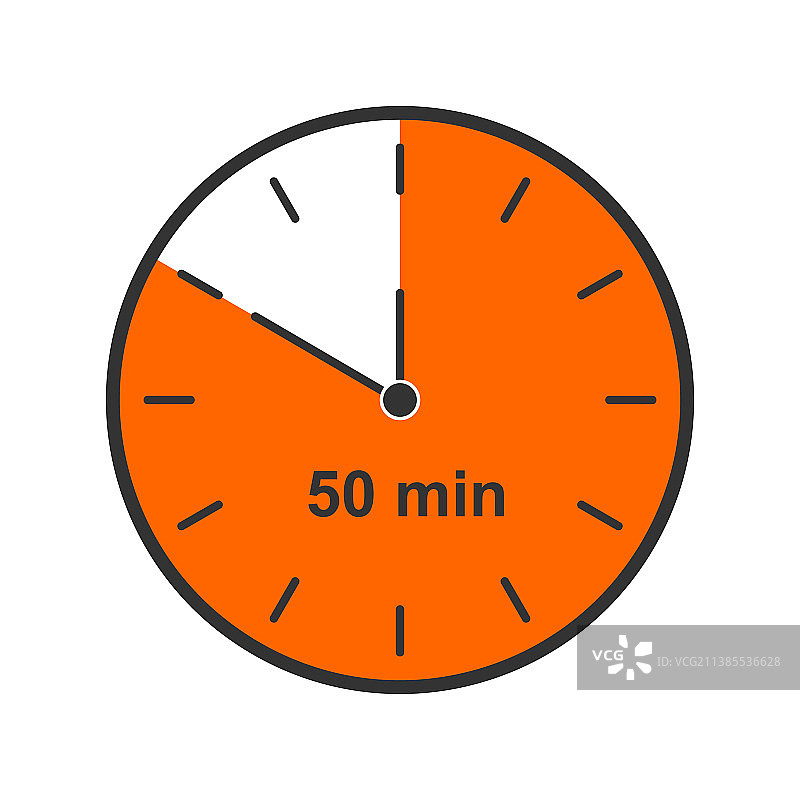 50分钟间隔时钟图标图片素材