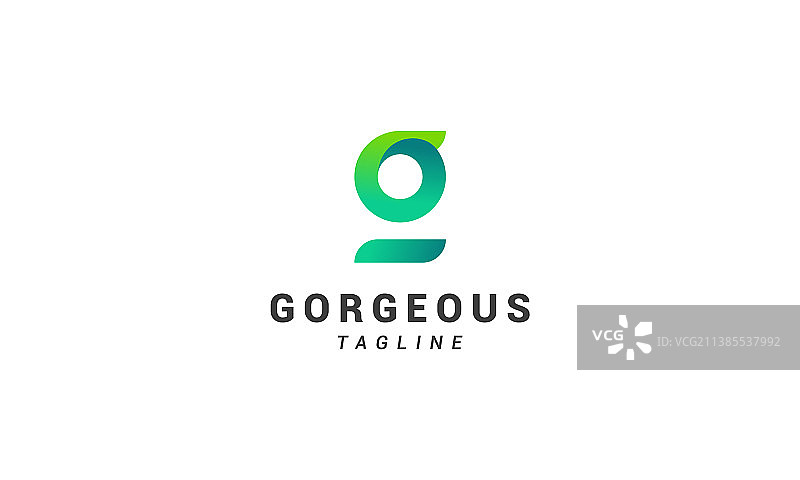 字母G创意3D绿色自然标志图片素材