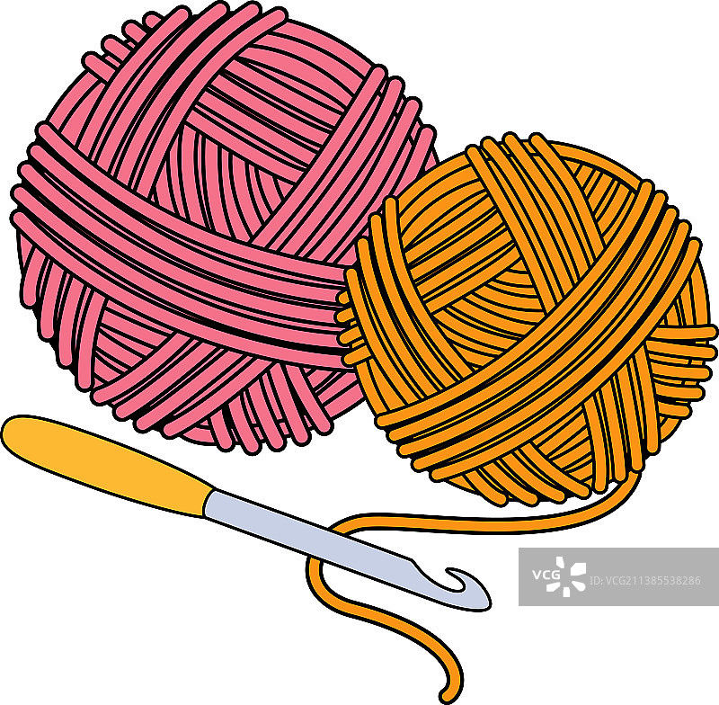 彩色钩针和线图片素材