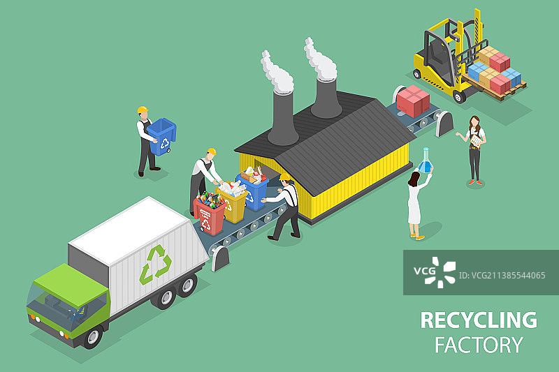 三维等距平面概念图片素材