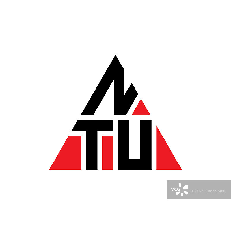 三角形NTU字母Logo设计图片素材