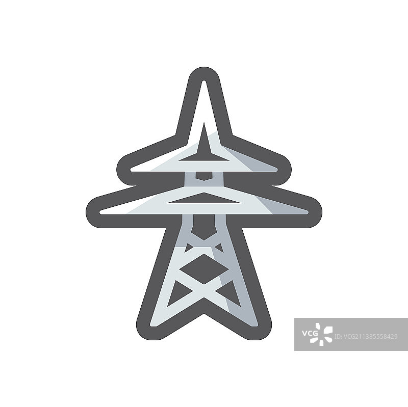 卡通高压电线图标图片素材