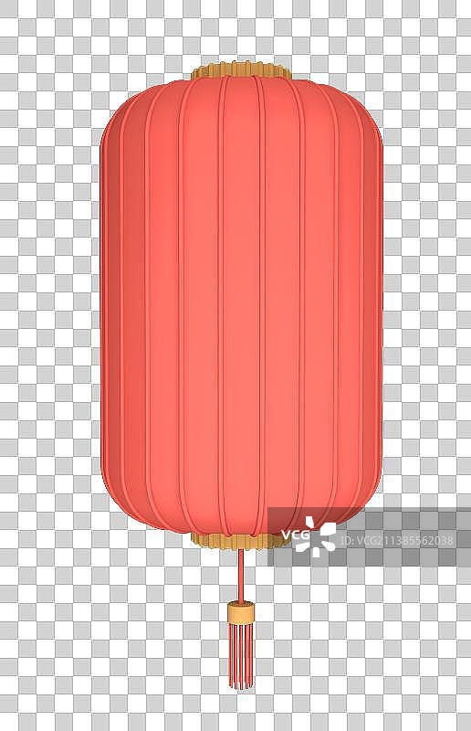 喜庆的红色灯笼立体模型图片素材