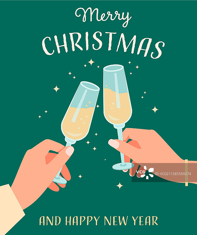 女士和男士手持一杯香槟图片素材