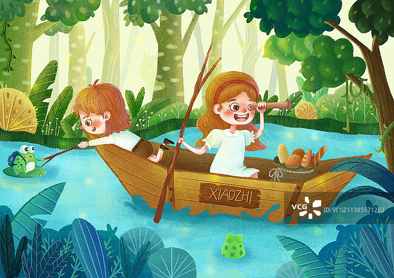 绘本场景-丛林探险图片素材
