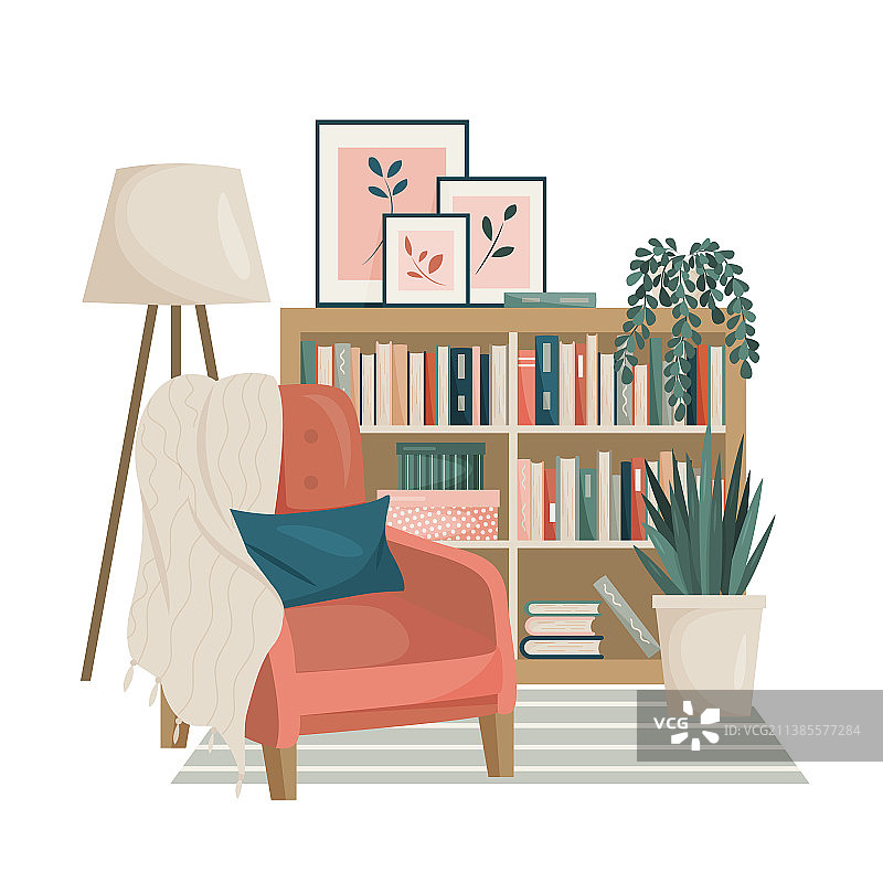 斯堪的纳维亚风格的客厅内景图片素材