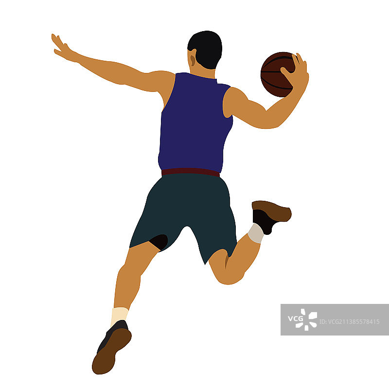 跳跃的篮球运动员图片素材