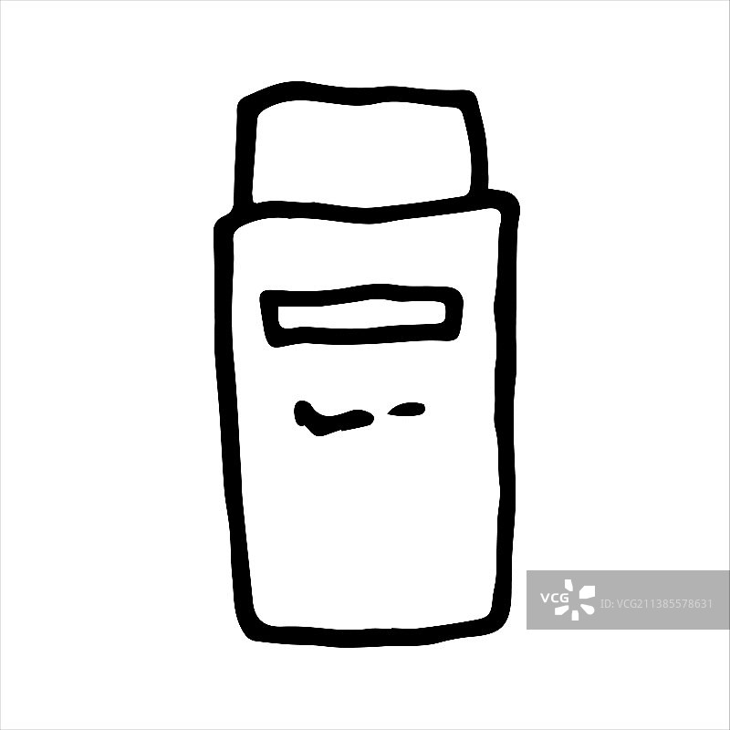 化妆品瓶霜容器涂鸦草图图片素材