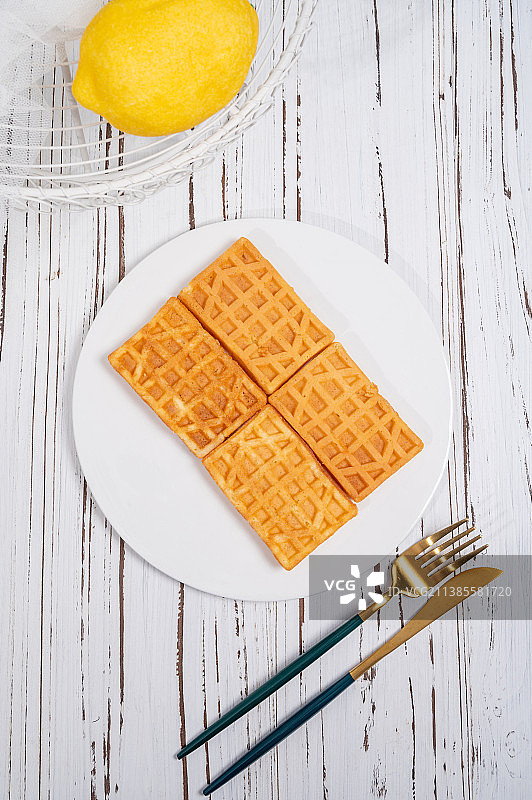 早餐华夫饼图片素材