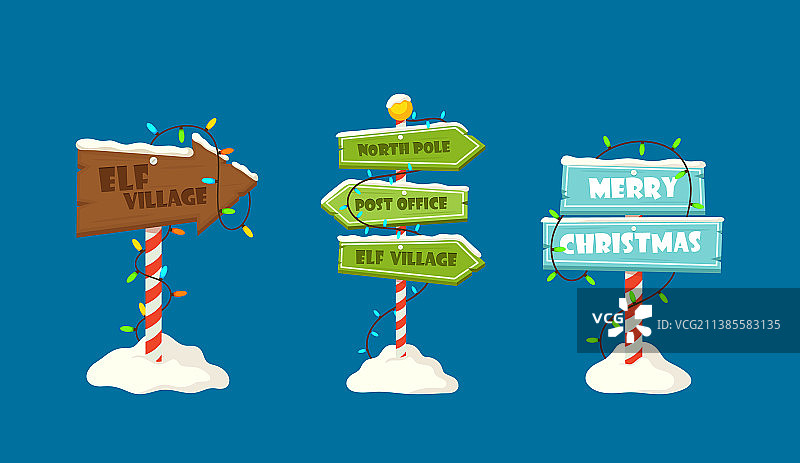 前往精灵方向的节日广告牌合集图片素材