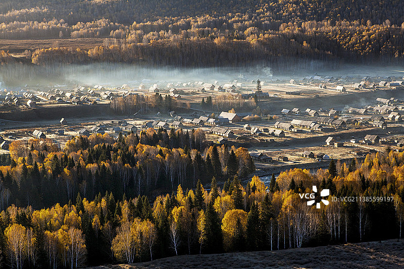 禾木的早晨图片素材