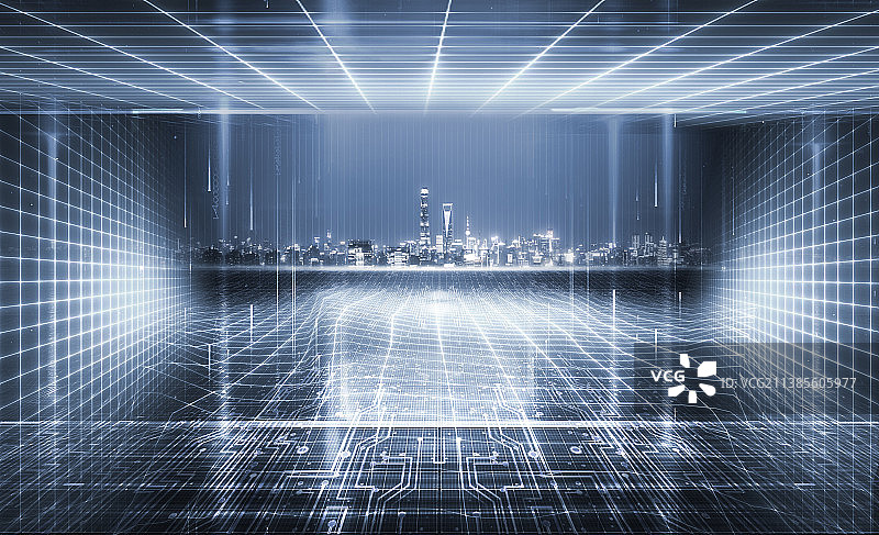 上海大数据科技智慧互联网城市图片素材