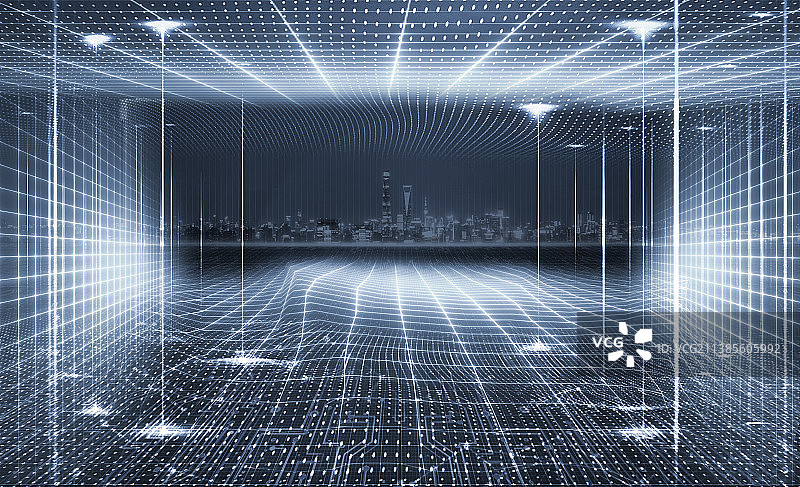 上海大数据科技智慧互联网城市图片素材