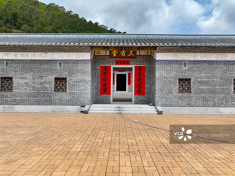 广东省惠州市惠阳区古屋三省堂围屋航拍图片素材