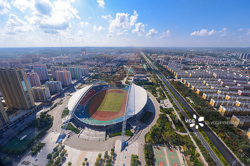 航拍我的家乡山东招远图片素材