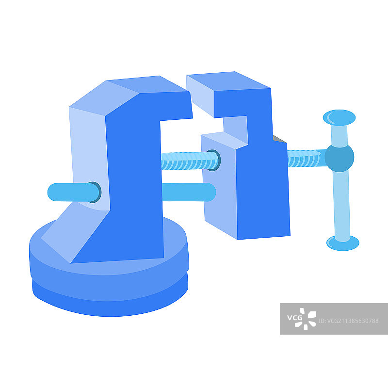 蓝色虎钳维修工具图标图片素材