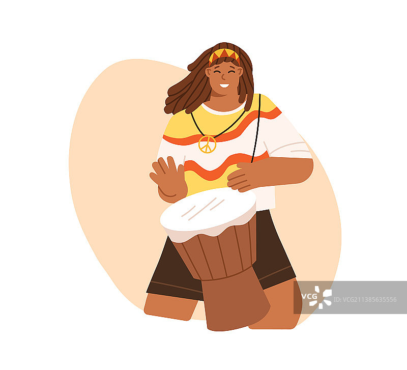 快乐的人演奏非洲民族音乐图片素材