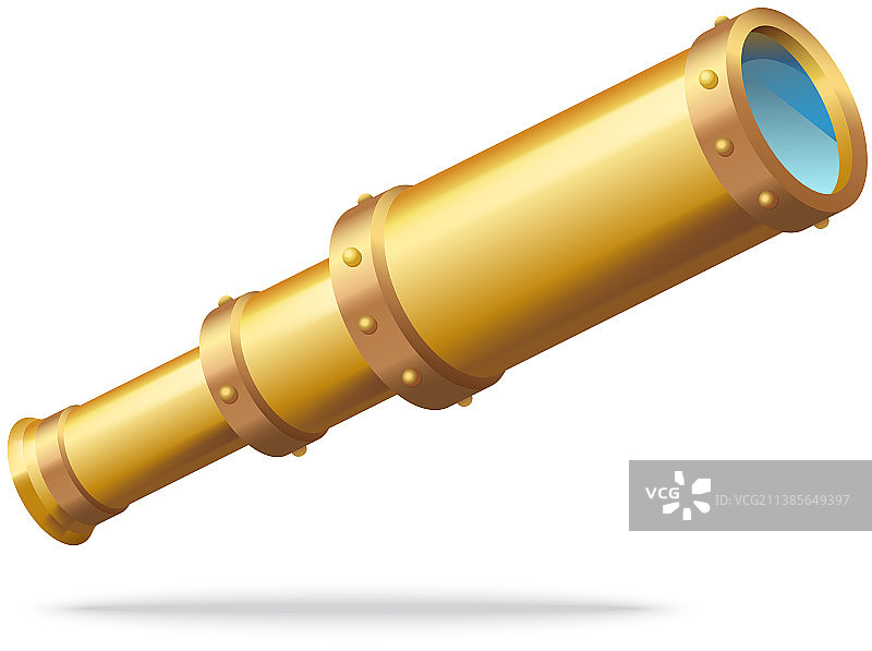 海盗单筒望远镜图标放大镜图片素材