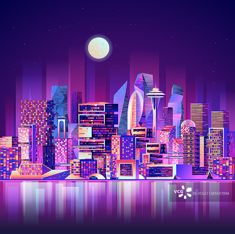 智慧城市天际线城市景观图片素材