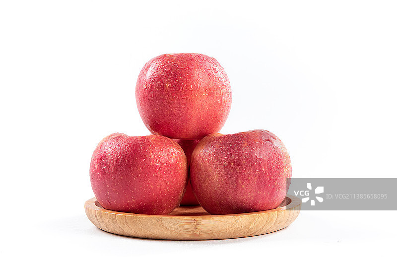 白底上的苹果红富士图片素材