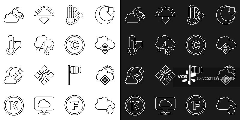 云与雨雪和太阳图片素材