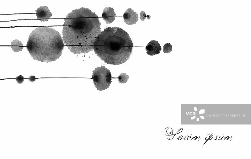 抽象黑色水墨风设计模板图片素材