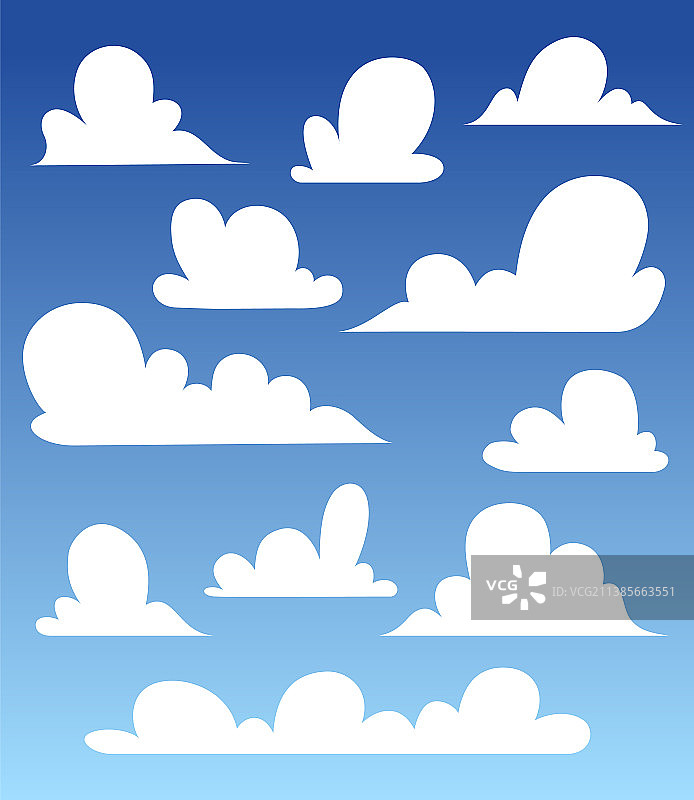 手绘云朵图形元素图片素材