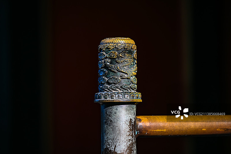 颐和园 云龙纹柱头图片素材