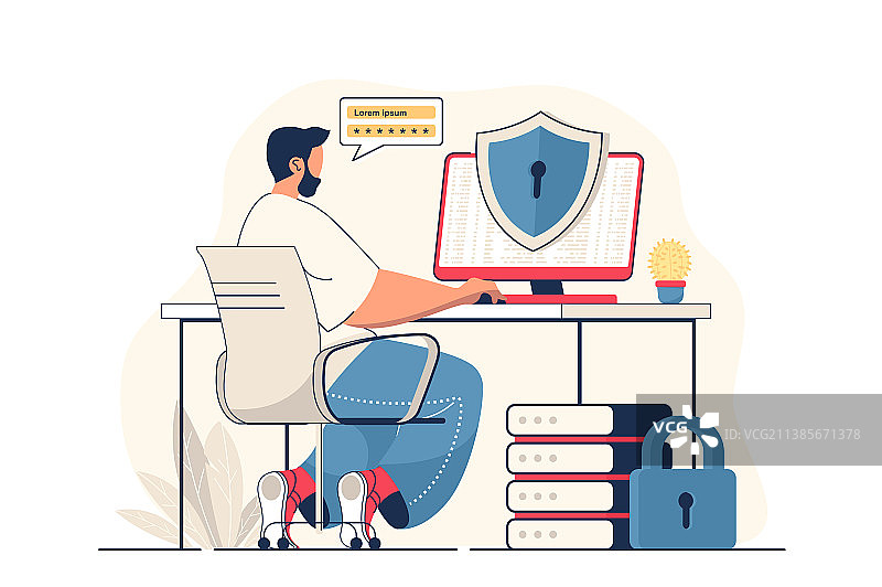 网络安全网页banner概念图片素材