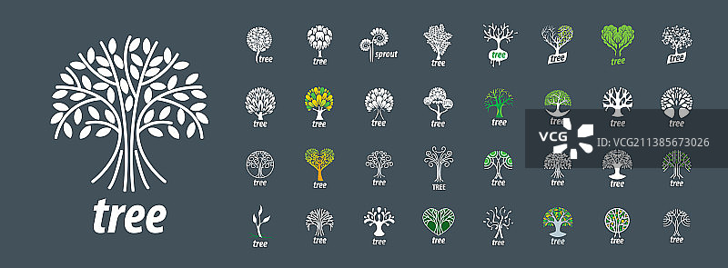 树木图案Logo合集图片素材