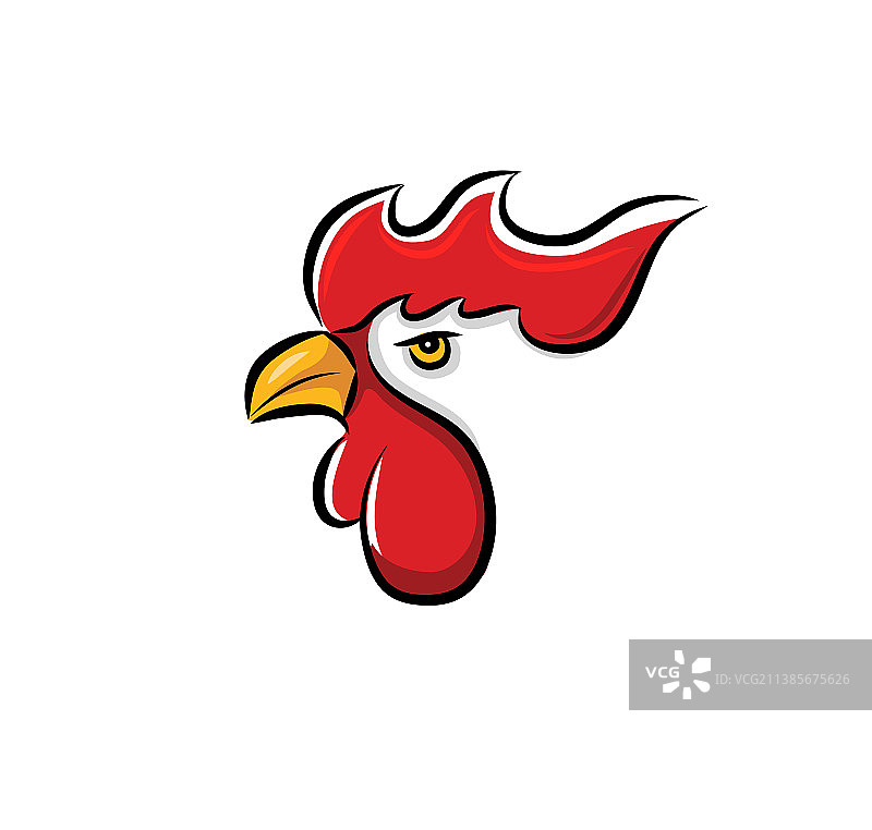 公鸡头吉祥物标志图片素材