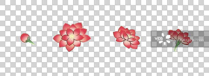 卡通花卉系列素材图片素材