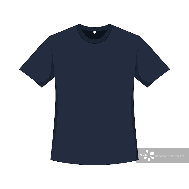 白色背景上的男士黑色T恤图片素材