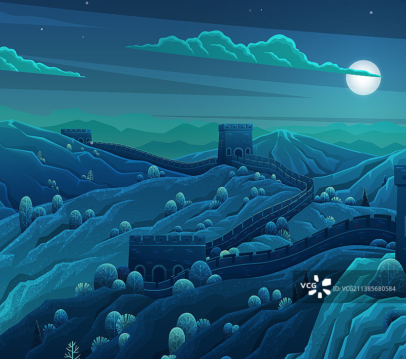 世界著名地标：中国长城图片素材