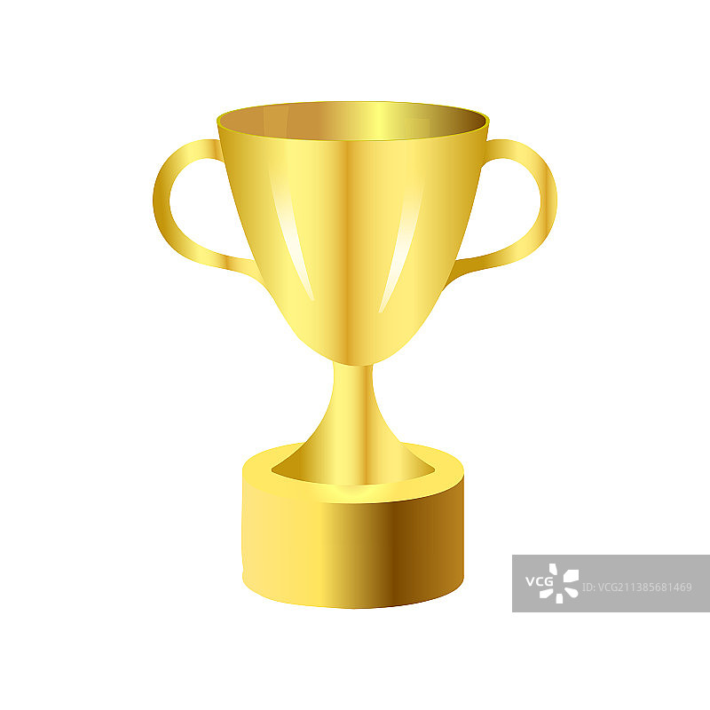 白色背景上的足球杯图片素材