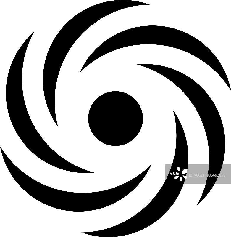 旋风旋转扁平图标图片素材