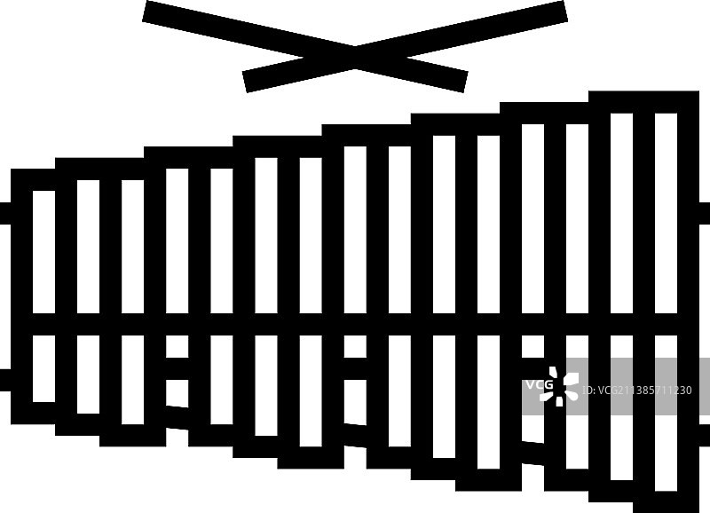 木琴演奏音乐家乐器线条图标图片素材