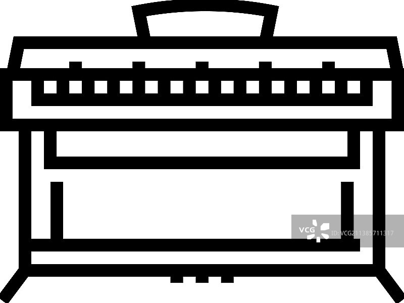 钢琴音乐家乐器线条图标图片素材