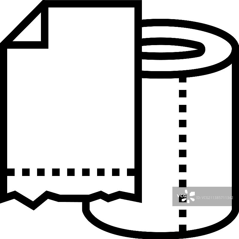 卫生纸卷线条图标图片素材